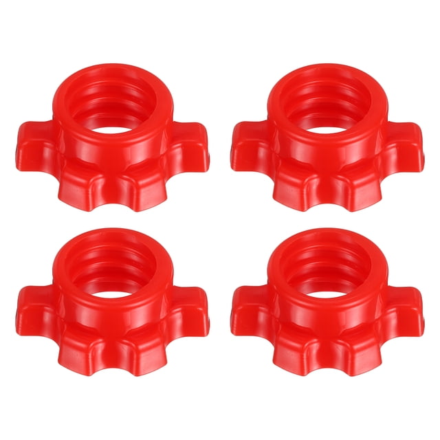 Abrazaderas para mancuernas Uxcell, tuercas hexagonales de bloqueo giratorio para barra de pesas antideslizantes de 1 pulgada y paquete de 4