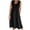 Black, variant on Women's Summer Casual Sleeveless Crew Neck A-Line Maxi Dress with Pockets Fashion Beach Vacation Tank Dresses