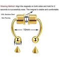 thumbnail image 3 of New Magnetic False Nose Ring, Titanium Steel Non-Perforated Nose Ring Nose Jewelry, 3 of 4