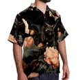thumbnail image 2 of Bats Men's Short Sleeve Hawaiian Beach Shirts, Casual Printed Button Down Spread Collar Tops, Summer Unisex Style, 2 of 6