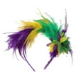 thumbnail image 3 of Unique Bargains 1 Pc Headband Three Colors Feathers Hair Accessories for Women Green Yellow, 3 of 5