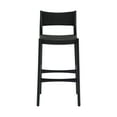 thumbnail image 3 of Erie Black Woven Paper Cord and Wood Counter Stool, 3 of 12