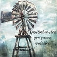 thumbnail image 2 of Tre Sorelle Studios 20x20 Gold Ornate Wood Framed with Double Matting Museum Art Print Titled - Primitive Windmill, 2 of 4