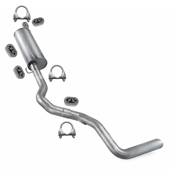Northeastern Exhaust Muffler w/ Tail Pipe Fits 2003-2009 Dodge Ram 2500 5.7L | 2003-2008 Dodge Ram 3500 5.7L 140.5" & 160.5" WB - Direct Fit | Stainless Steel