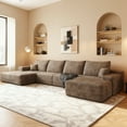 thumbnail image 2 of MAYEERTY 135" Camel Modern Modular Cloud Sectional No Assembly Comfort Large Camel Sofa, 2 of 8