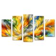 thumbnail image 1 of Cuadro decorativo para sala Cuadros Abigail Abstracto Amarillo Set de 5 piezas, 1 of 5