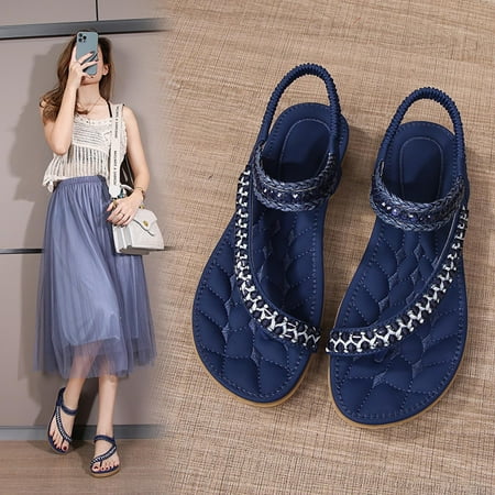 

Summer Women Sandals Light Casual Style Flat Sole Big Size Flip-Flops Shoes