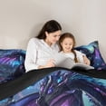 thumbnail image 4 of Manfei Purple Dragon Comforter Sets Twin Size,Magic Animal Comforters & Duvets,Watercolor Flower Floral Bedding Twin Comforter Set,Lightweight Room Decoration Reversible,2-Piece, 4 of 7