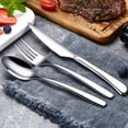 thumbnail image 2 of Elegante juego de cuchillos, tenedores y cucharas de acero inoxidable para carne, cuchara para café, postres y hielo para hotel, espesada, 2 of 5