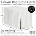 thumbnail image 5 of Sweet Jojo Designs Stripe White and Grey Boy, Girl, Unisex/Gender Neutral Dog Crate Kennel Cover 36in., 5 of 6