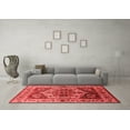 thumbnail image 3 of Ahgly Company Indoor Square Oriental Red Industrial Area Rugs, 6' Square, 3 of 4
