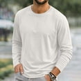 thumbnail image 6 of YODETEY Men’s Crew Neck Long Sleeve T‑Shirt, Stretch Moisture Wicking Active Shirts,Size S-3XL, 6 of 6