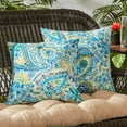 thumbnail image 4 of Greendale Home Fashions 17'' x 17'' Reversible Outdoor Throw Pillow, Set of 2, Baltic, 4 of 6