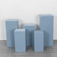 thumbnail image 6 of Balsa Circle 5 Dusty Blue Rectangular Pedestal Fitted Spandex Display Stand Covers Set Party Events Decorations Supplies, 6 of 8