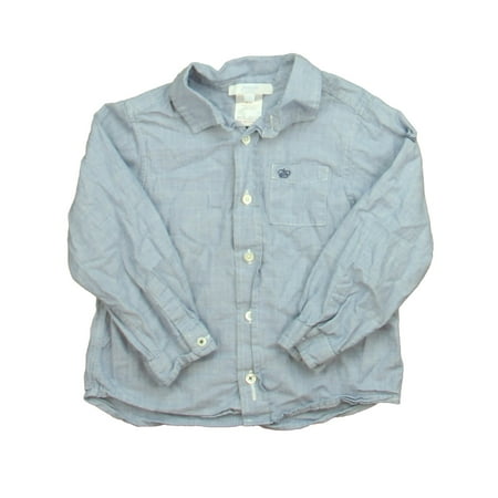 

Pre-owned Jacadi Boys Blue Button Down Long Sleeve size: 23 Months
