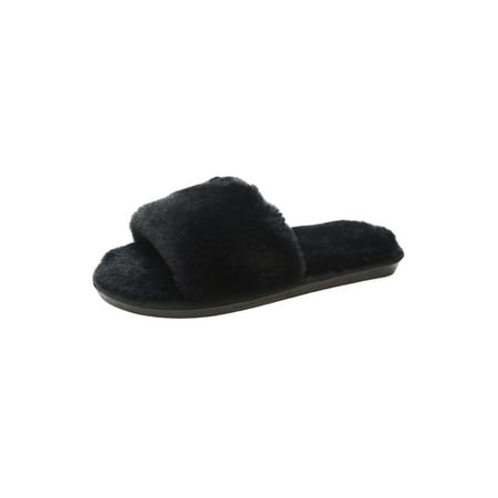 

Lacyhop Womens Fluffy House Slippers Soft Comfort Warm Anti-Slip Slides Shoes US 4-11