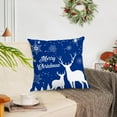 thumbnail image 2 of Merry Christmas Pillow Covers 16x16 Set of 4 Velvet Christmas Pillow Cases Blue Xmas Holiday Throw Pillow Covers Soft Christmas Tree Cushion Covers for Outdoor Home Bed Sofa Couch(16 Inch), 2 of 6
