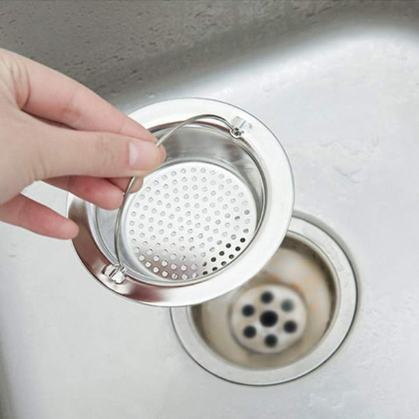 Stainless Steel Kitchen Sink Strainer Basket With Handle Water Screen For Supplies Com - Bathroom Sink Stopper Screen