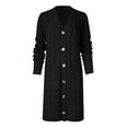 thumbnail image 3 of Long Cardigan Sweaters for Women 2025 Fall Winter Long Sleeve Cable Knit Open Front Button Sweater with Pockets, 3 of 6