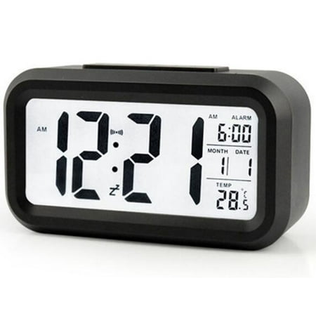 Digital LCD Large Alarm Clock With FM Radio Timer Dual USB Ports ...