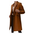 thumbnail image 1 of Manteau à Boutons Mi-Long à Col Rabattu Couleur Unie Automne et Hiver pour Femmes, 1 of 1