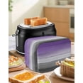 thumbnail image 4 of Purple Gray Toaster Cover 4 Slice, Large Kitchen Appliance Covers, Vintage Rustic Abstract Striped Wooden Grain Toaster Oven Cover with Loop, Bread Machine Cover Polyester Dust Cover Protection, 4 of 4