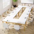 thumbnail image 4 of Tribesigns 6.5FT Conference Table, 78 Inch Rectangular Meeting Table with Metal Legs, Large Office Seminar Table for 6 to 8 People (Only Table), 4 of 5