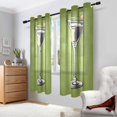 thumbnail image 2 of Yayeee Window Curtains Set of 2 for Living Room Light Filtering 63"x52", Light Black Martini, 2 of 7