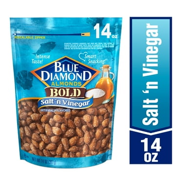 Blue Diamond Almonds, Bold Salt 'n Vinegar Snack Nuts Perfect for Snacking, On-the-go, and Salty Treats, 14 oz