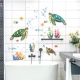 thumbnail image 4 of Calcomanías de pared de tortuga bajo el mar, pegatina de pared, decoración de pared de Coral, dormitorio, baño, guardería de bebé Excelente Rendimiento, 4 of 5
