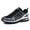 Black, variant on Women's Mesh Lace Up Sneakers, Lightweight Running Athletic Footwear for All Season