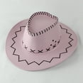 thumbnail image 3 of SUXIAN Faux Suede Kids Cowboy Hat for Themed Parties Dress Up and Halloween Costumes for Boys and Girls Cowboy Hat Light Pink One Size, 3 of 3