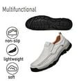 thumbnail image 4 of Mens Fashion Loafers Outdoor Casual Hiking Shoes Lightweight Non-slip Driving Shoes Daily Office Shoes White 10.5 US, 4 of 7