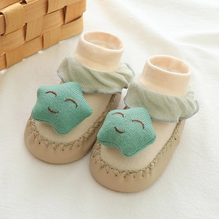 

TOWED22 Baby Girls Shoes Autumn And Winter Cute Children Toddler Shoes Boys And Girls Flat Bottom Non Slip Lightweight Beige