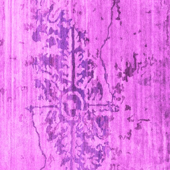 Ahgly Company Indoor Square Abstract Pink Contemporary Area Rugs, 7' Square