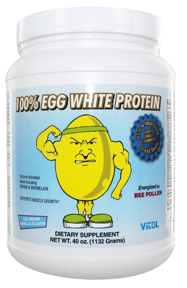 Vitol 100 Egg White Protein Ice Cream Vanilla 40 oz.