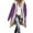Purple, variant on Womens Thick Winter Jacket Sherpa Fleece Lining Hooded Coat Mid Length Long Sleeve Full Zip Overcoat with Pockets (XL, Navy)