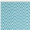 thumbnail image 5 of SAFAVIEH Montauk Siomha Chevron Cotton Area Rug, Turquoise/Ivory, 5' x 8', 5 of 6