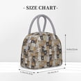 thumbnail image 2 of Gaeub Cartoon Bear Lunch Bag Water-Resistant, Leakproof, Durable, with Spacious Main Compartment and Front Pocket, for School, Work, Picnic, Outdoor Use-One Size, 2 of 6