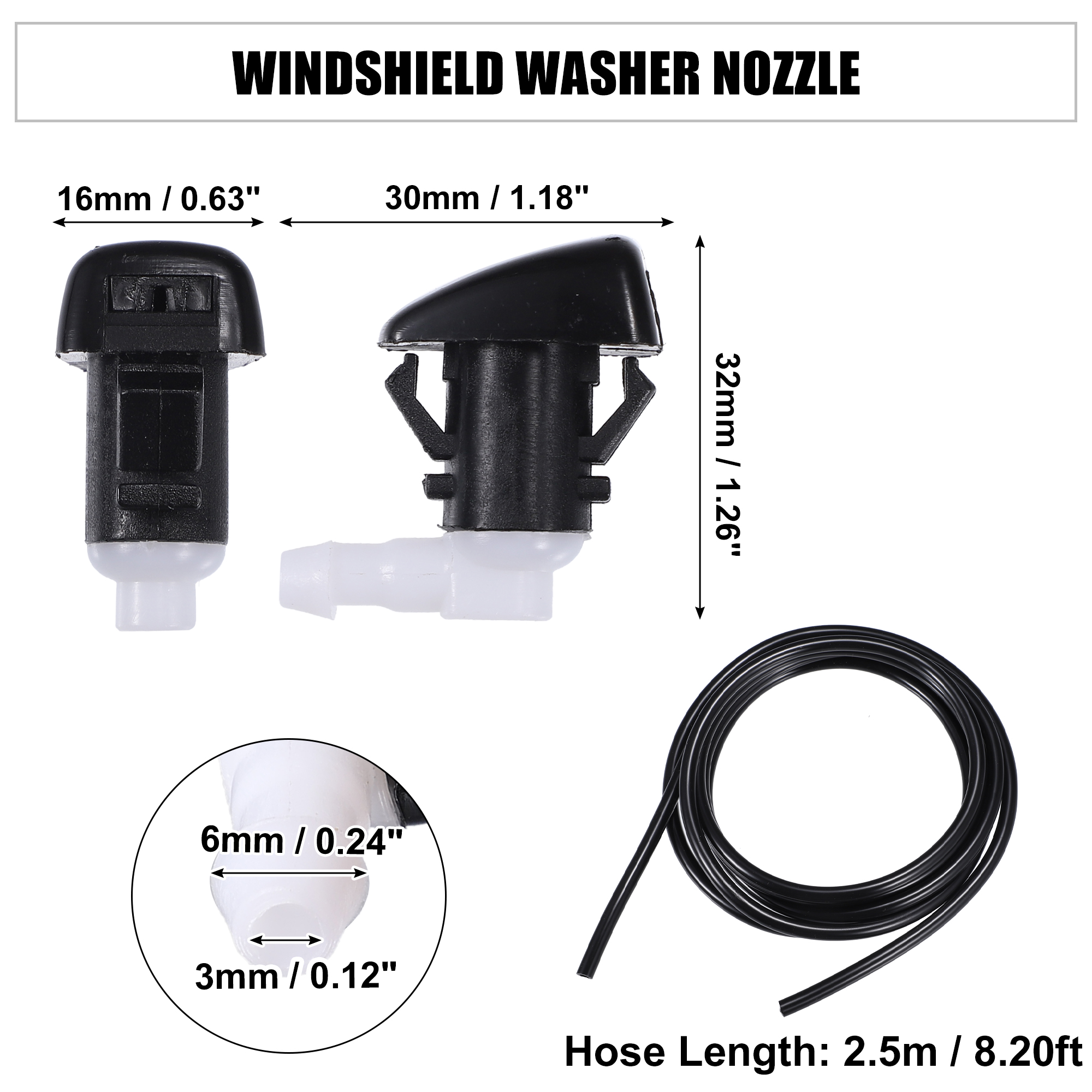 Unique Bargains 1Set Windshield Washer Nozzle No.68269108AA for Dodge Durango 2023