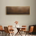 thumbnail image 4 of Large Framed Canvas Print Minimalist Abstract Wall Art with Warm Brown OmbreWall Art Decorative Ready to Hang Painting for Living room Bedroom 60x20 inches Natural Frame, 4 of 7