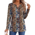 thumbnail image 3 of Fantaslook Henley Long Sleeve Shirts for Women Casual V Neck Fall Tops Dressy Work Blouses, 3 of 9