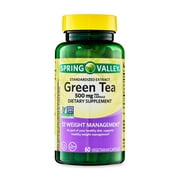 Spring Valley Green Tea Extract Vegetarian Capsules, 500 mg, 60 Count