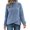 Blue, variant on Women's Winter Fleece Half‑Zip Stand Collar Quarter Zip Pullover Irregular Wrapped Hem Soft Warm Long‑Sleeve Top
