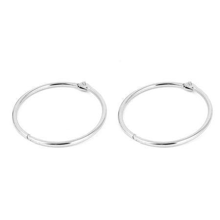 Unique Bargains3pcs 2" Inner Dia Book Office Metal Loose Leaf Binder Hinge Snap Ring Keyring