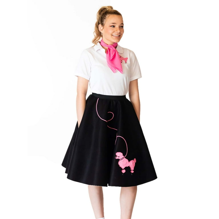 Hip Hop 50s Shop Womens Poodle Skirt Vintage Style Halloween or Dance  Costume