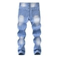 thumbnail image 3 of Boys' Summer Casual Jeans with Pocket Baggy Hop Streetwear Trousers (Light Blue 9-10 Years), 3 of 8