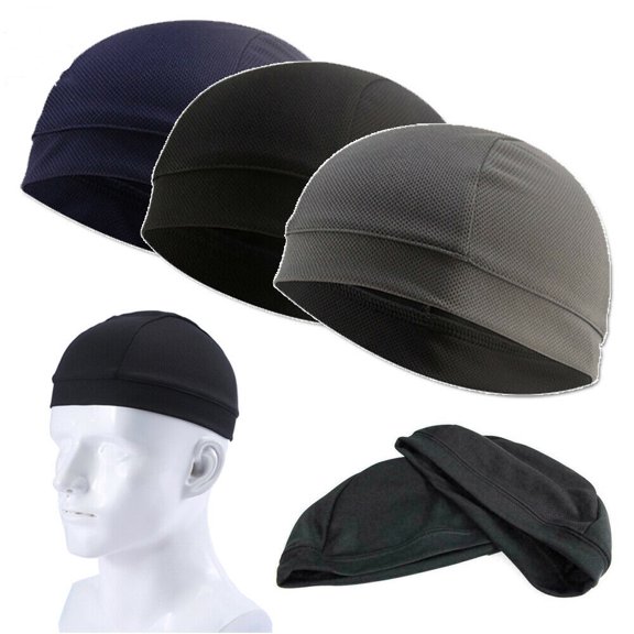 3Pack Skull Cap Beanie Helmet Liner Quick-dry Hat Cycling Breathable Running Hat