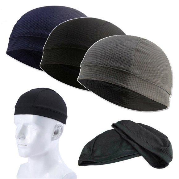 3Pack Skull Cap Beanie Helmet Liner Quick-dry Hat Cycling Breathable Running Hat