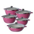 thumbnail image 1 of Batería De Cocina De Aluminio Recubrimiento De Granito 10 Pz CHIC-FANTASY M16555-PINK, 1 of 6